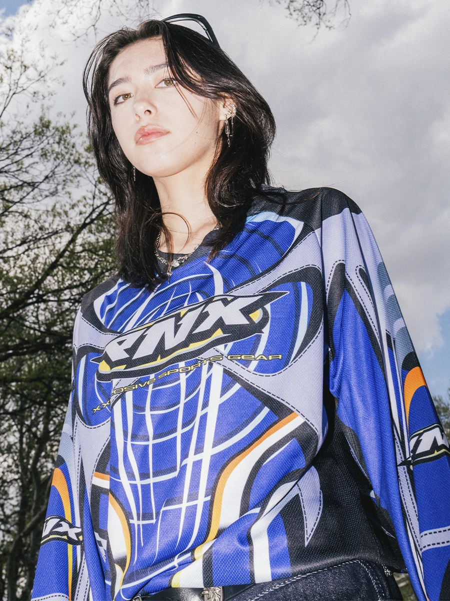 

Men's Motorcycle Racing Long Sleeved Shirt T-shirt Multi-color Round Neck Quick Drying Breathable Off-road Racing Extreme Sports