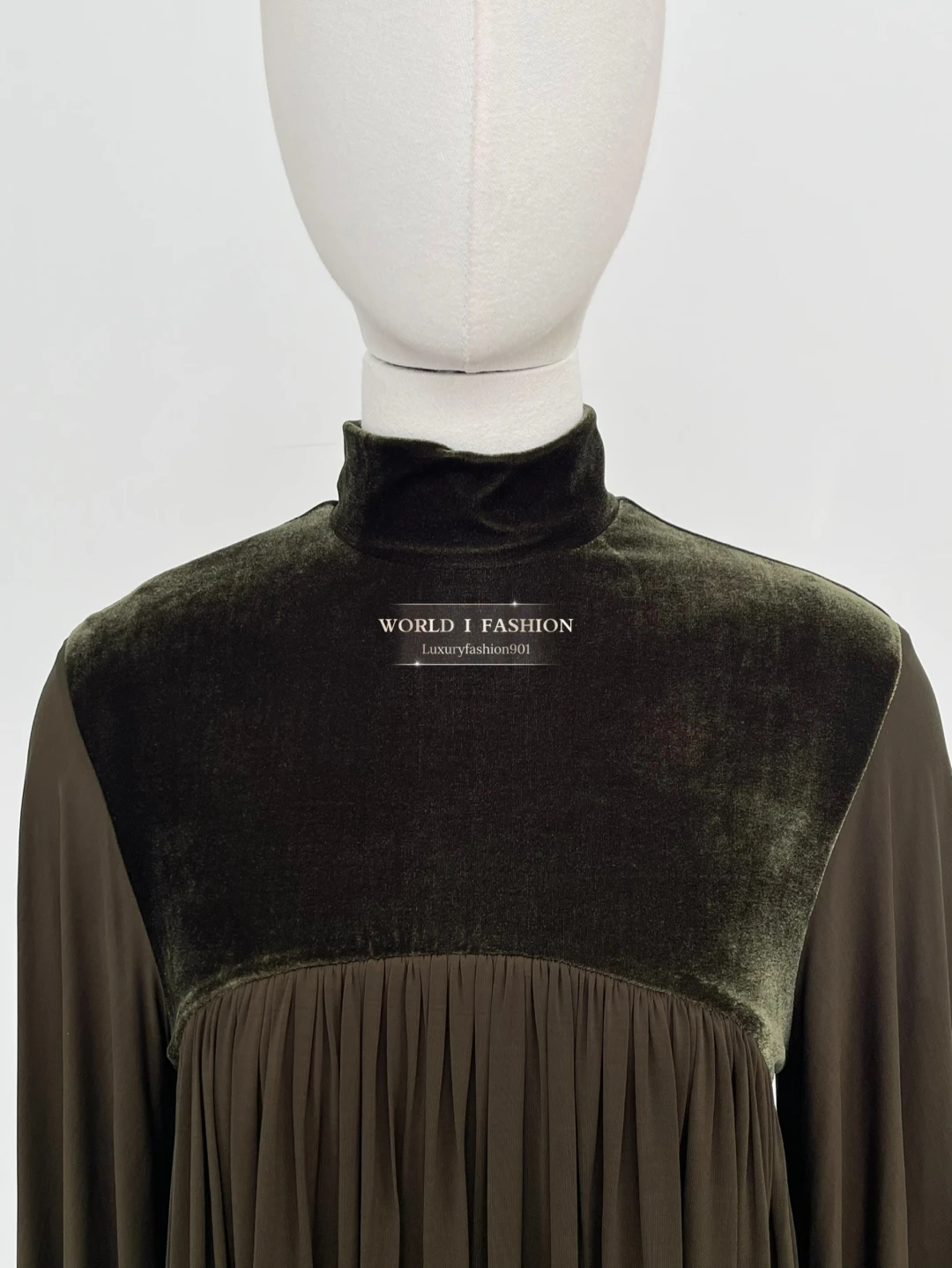 2025년 신상 패셔너블 다크 브라운 루즈 롱 슬리브 불규칙한 밑단 미디 드레스 여성용