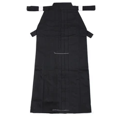 Aikido-uniforme de algodón para hombre y mujer, pantalones de Hapkido, Kendo Hakama, samurái japonés tradicional, negro, Keikogi, adultos