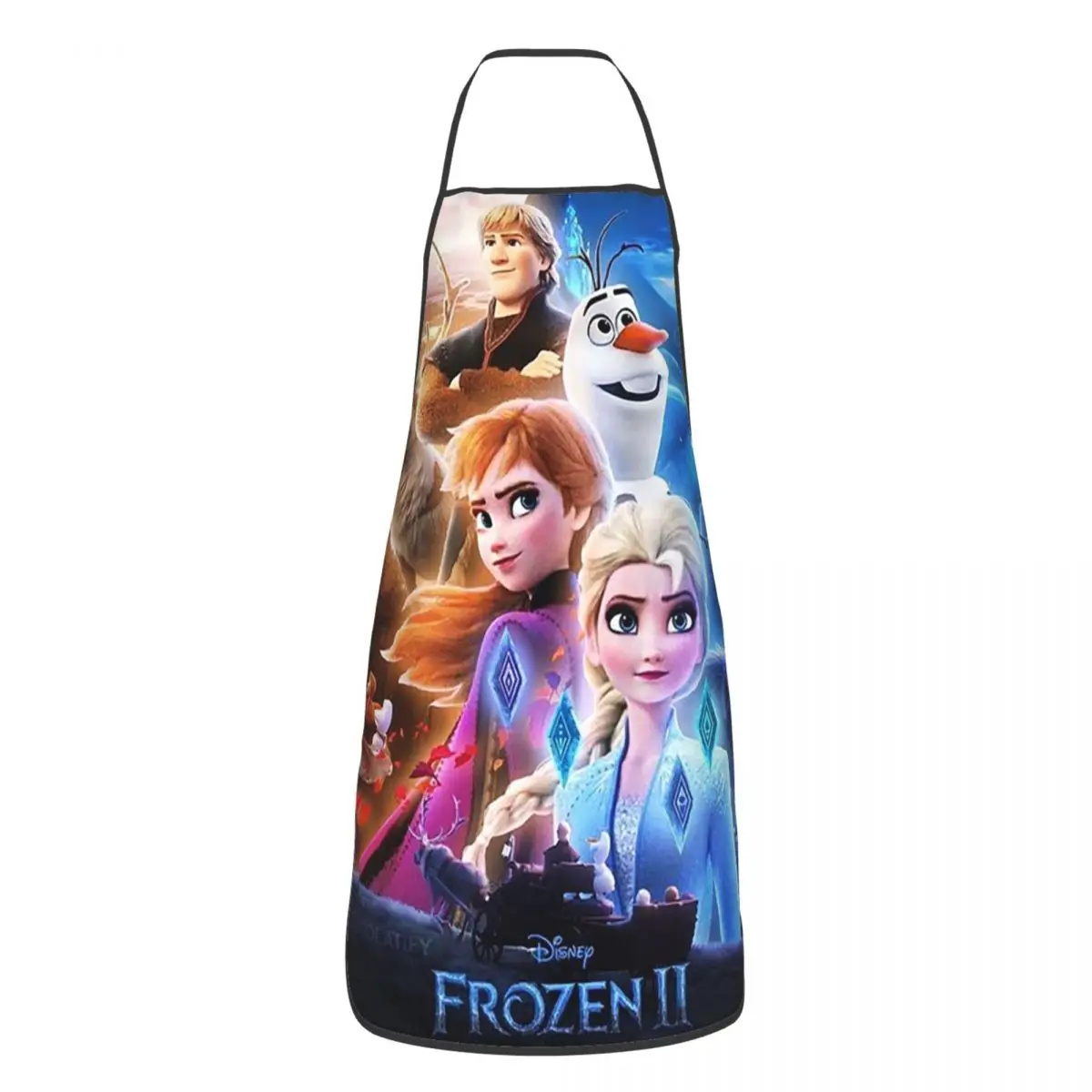 Custom Animated Movie Frozen Apron for Women Men Cartoon Adult Unisex Kitchen Chef Bib Tablier Cuisine Cooking Baking Gardening