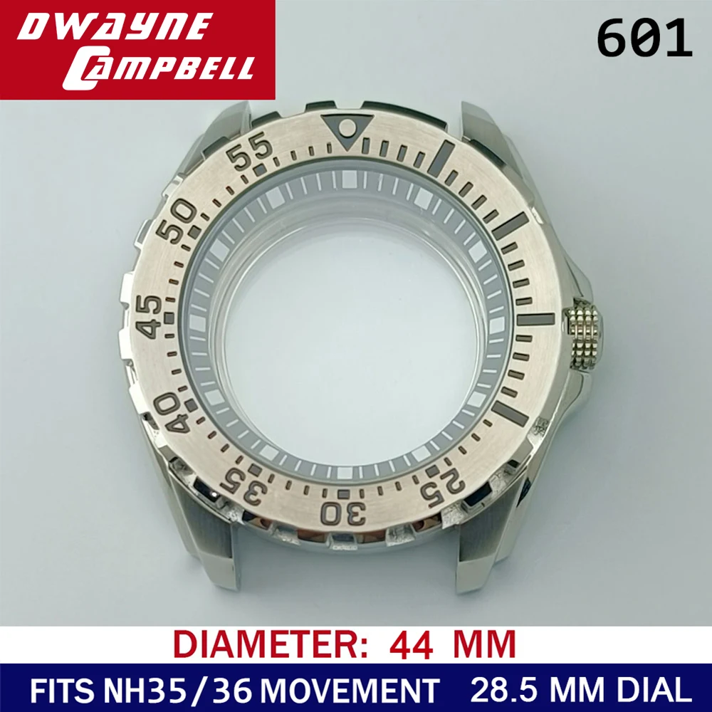 

Мужские часы, модель 601 дюйма, диаметром 44 мм, мужские часы, модель NH35 NH36, аксессуары для часов, браслет из нержавеющей стали