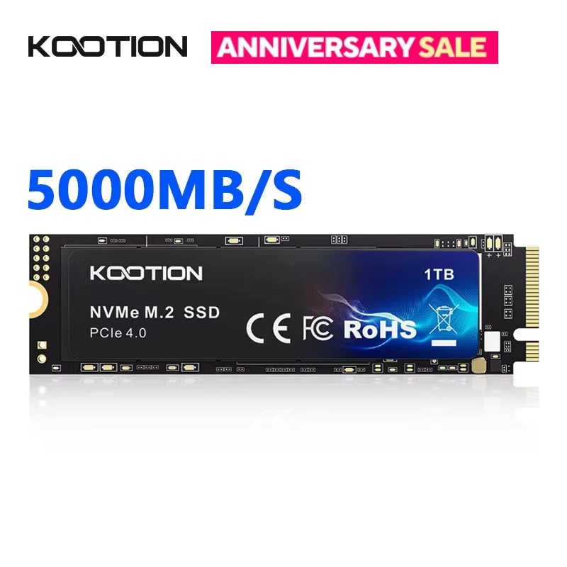 KOOTION X16 SSD Nvme M2 512GB 1TB 2TB Gen4 Nvme SSD Hard Disk M.2 2280 PCIe 4.0x4 Internal Solid State Drive for Laptop Desktop