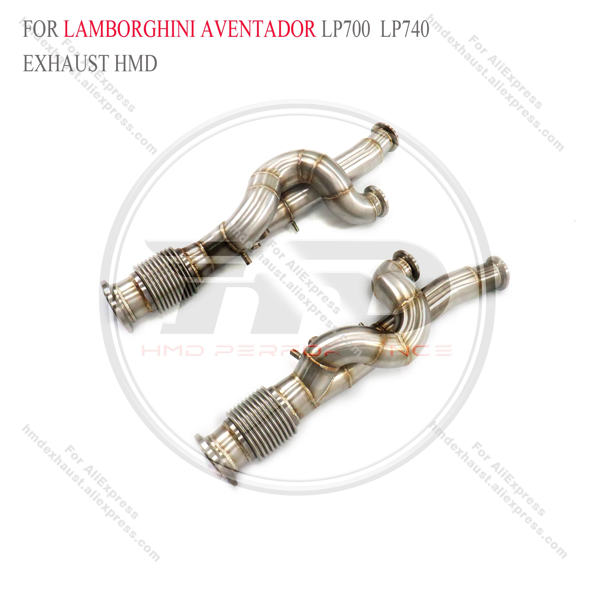 

downpipe for Lamborghini Aventador LP700 LP740 Without heat shield HMD Exhaust System Performance Quality certification