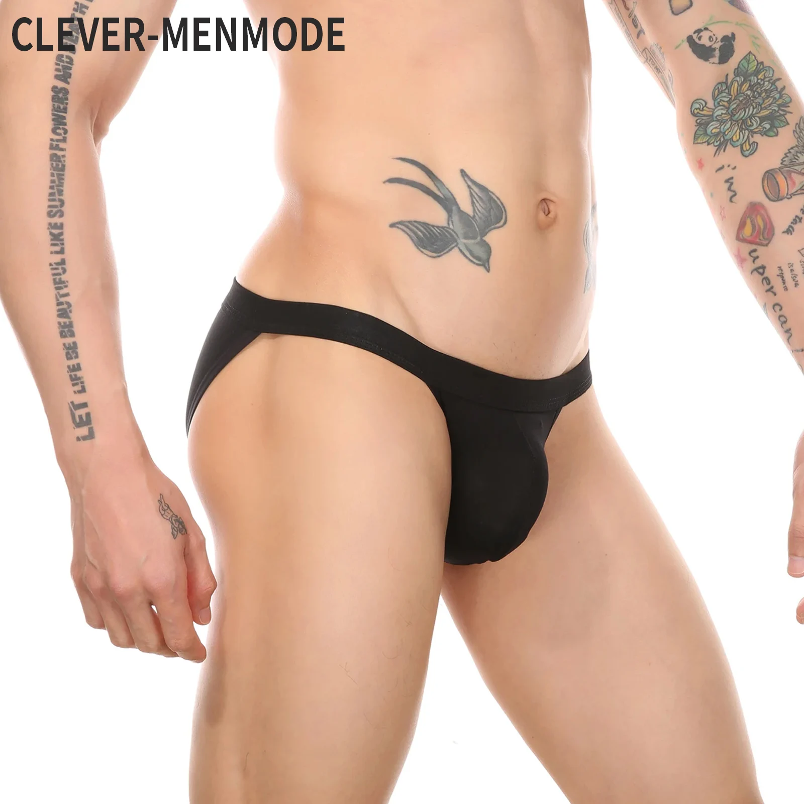 CLEVER-MENMODE Man Underwear Modal Briefs Sexy Mini Underpants Lingerie Bulge Pouch Hombre Slips High-cut Panties Bikini