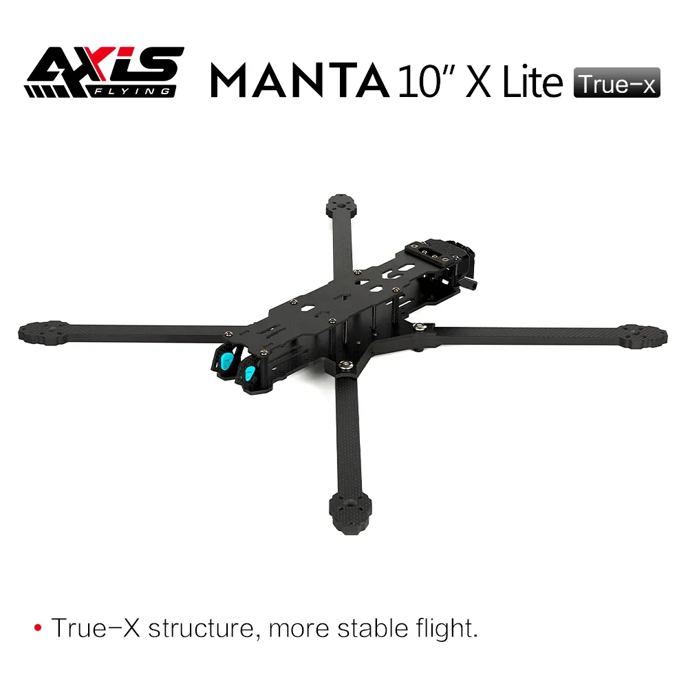 

Axisflying MANTA10 "Lite 10-дюймовый FPV Дрон для фристайла Ture X Комплект рамы 402 мм Колесная база T700 Карбоновый совместимый 10-дюймовый пропеллер