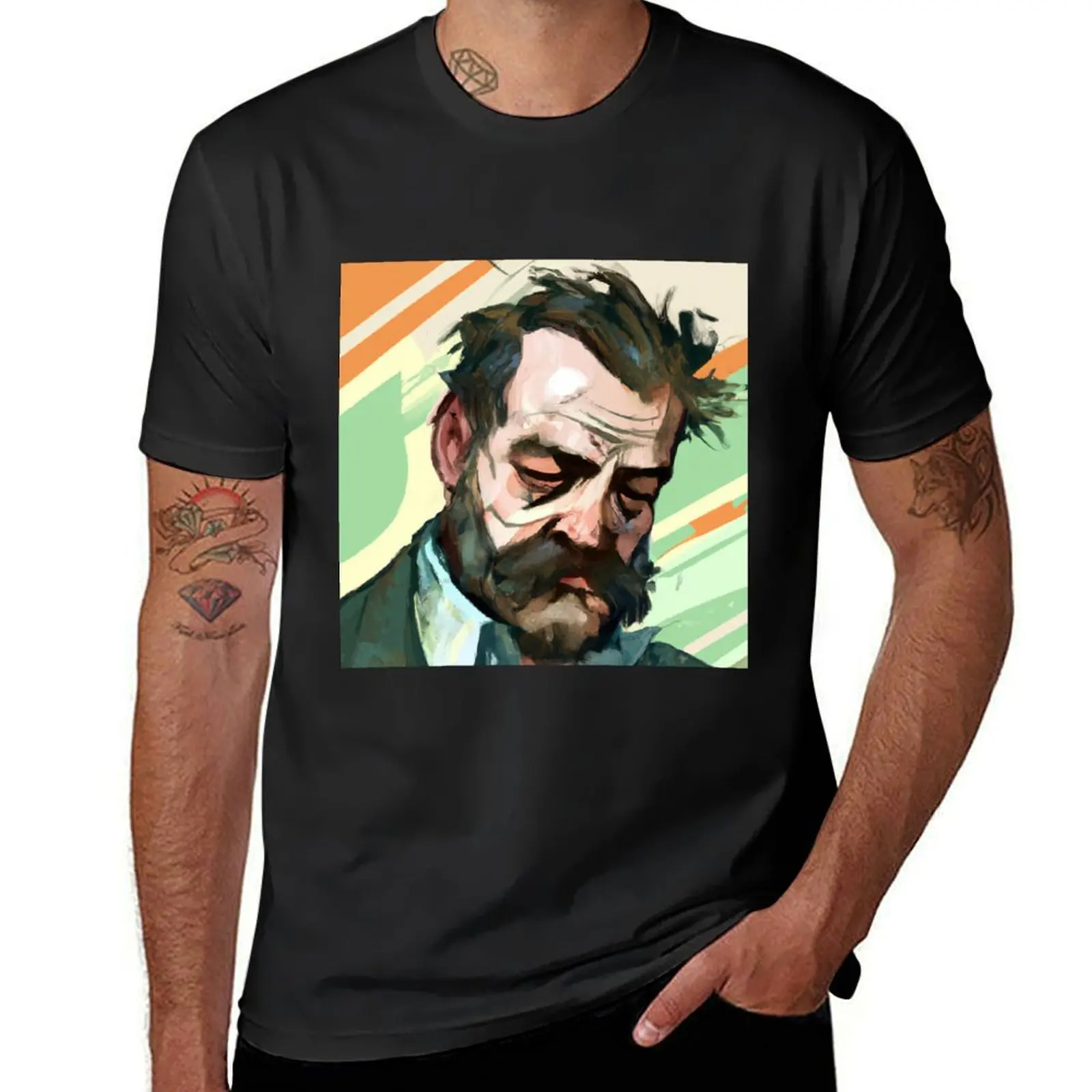 Disco Elysium - Harry Dubois Fan Art T-Shirt sweat summer clothes hippie clothes sublime plain white t shirts men