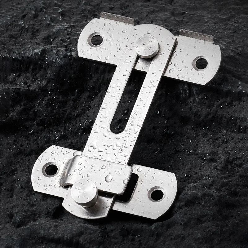 Door Lock Guard Latch Bolt 180 Degree Stainless Steel Toggle Latch Sliding Barn Lock Hardware Gate Latches for Window Closet