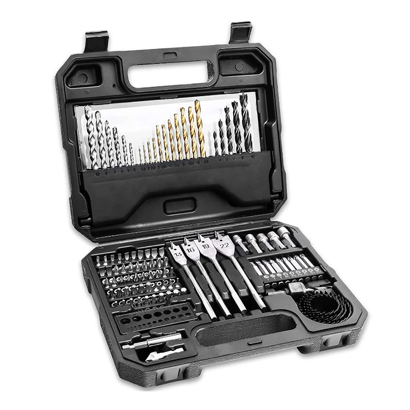Drill Bit Set High Strength Drill Driver Set Multipurpose Drill And Chisel Set Tool For Wood Metal Cement with Storage Box