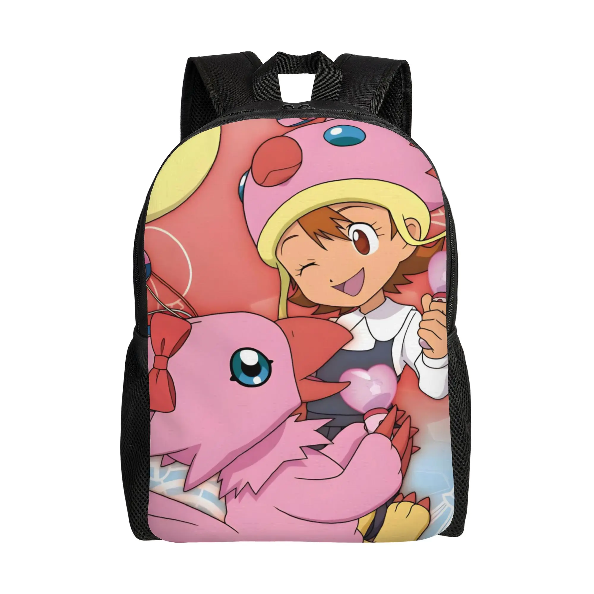 

Digimons Cartoon Fashion Backpack Gift High School Hiking Travel Piyomon Tentomon Daypack for Men Women College Shoulder Bag