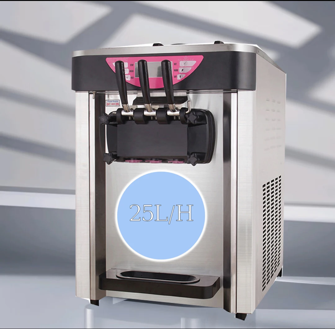 

Машина для производства мороженого с тремя вкусами, магазин чая с молоком, машина для приготовления мягкого мороженого, машина для мороженого из нержавеющей стали, 2000 Вт