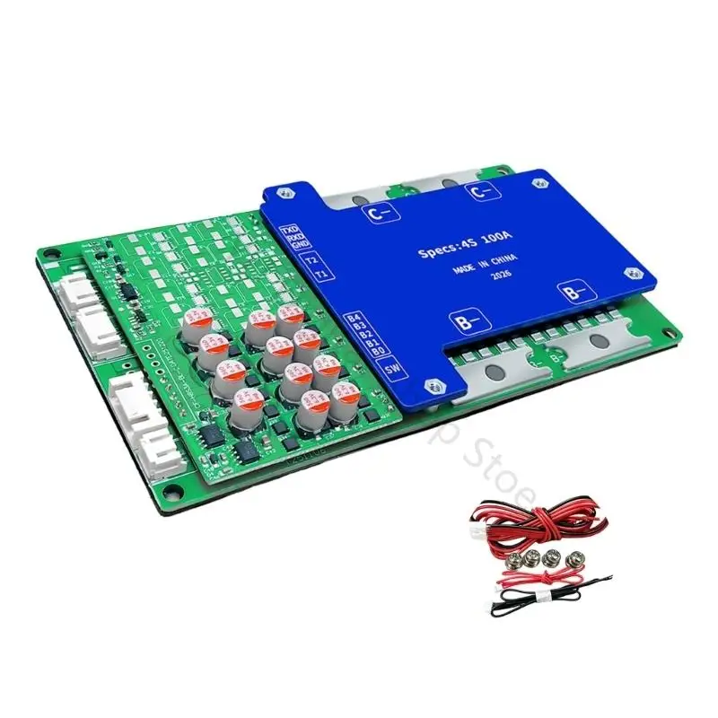 96BA Kleinformatiges LiFePO4-Batteriemanagementboard 142 x 82 mm für 4S 12V-Pack-Builds, 100A-Zellenmanagement mit aktiver – Detail 5