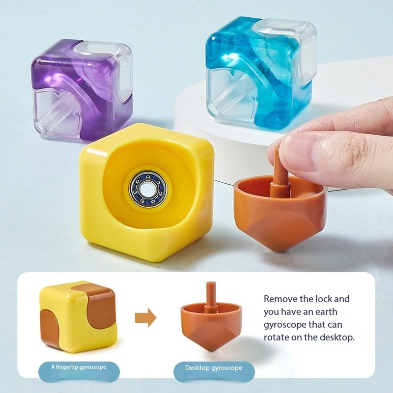 2025年新型キューブ回転フィジェットトイ指先3Dパズルジャイロスコープギア感覚減圧子供大人教育ゲーム