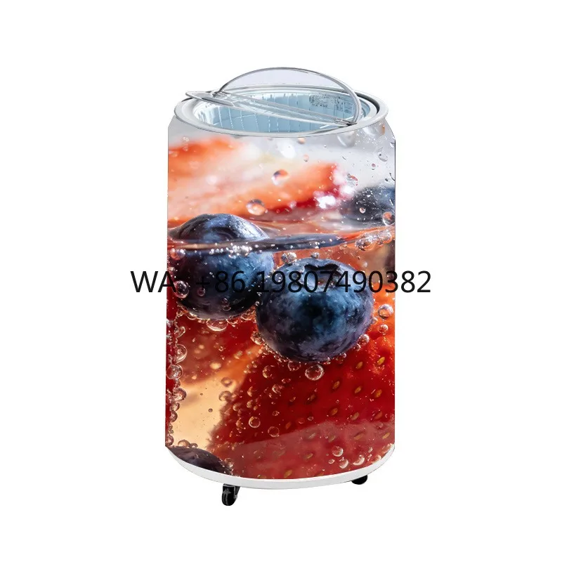 500 Nit High Bright Can Bottle Flexible LED Screen Built-in CMS Indoor Creative Commercial Advertising Display