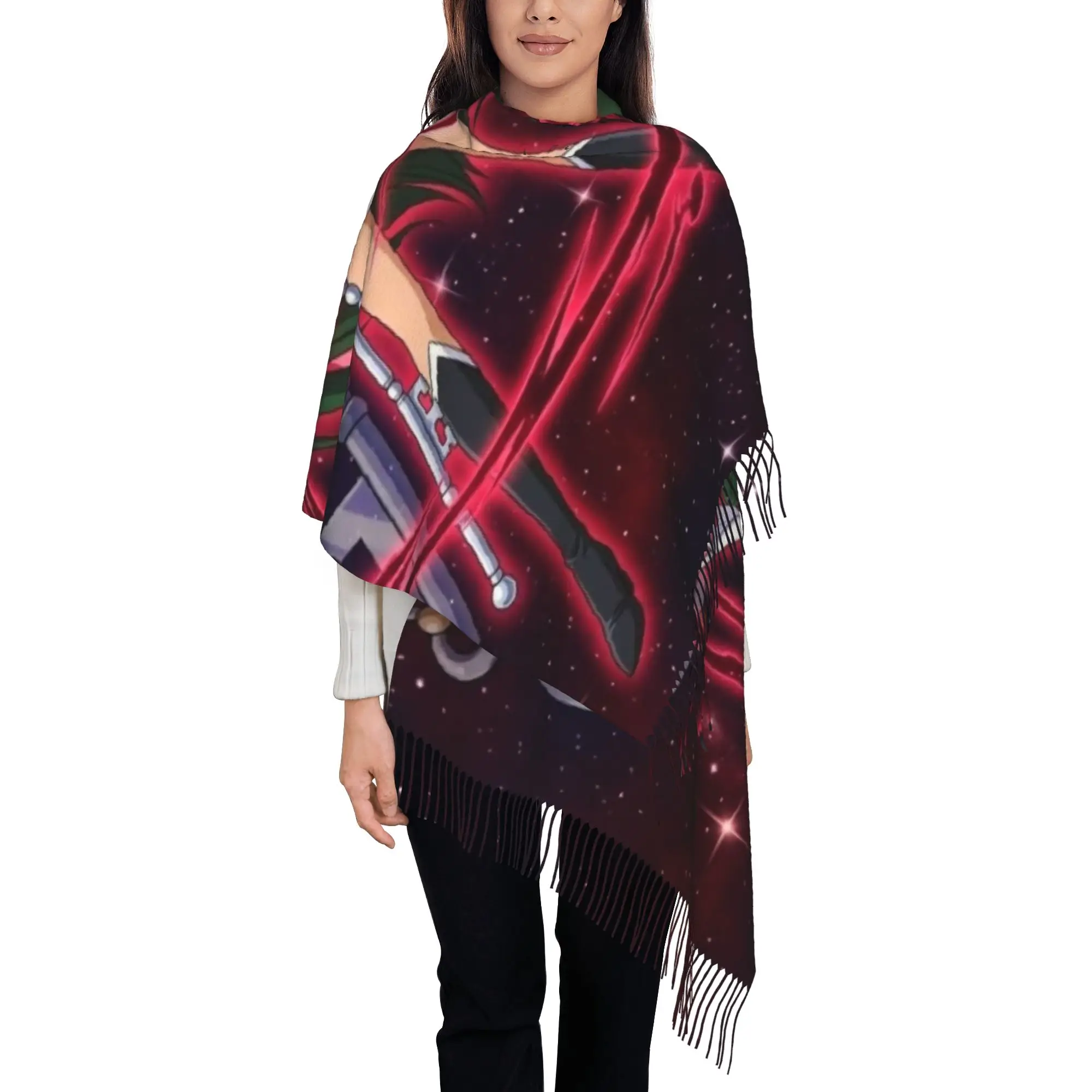 Sailor PlutoTassel Scarf S-Sailor Moon In Autumn Twisted Integrated Warmth Gift Poncho