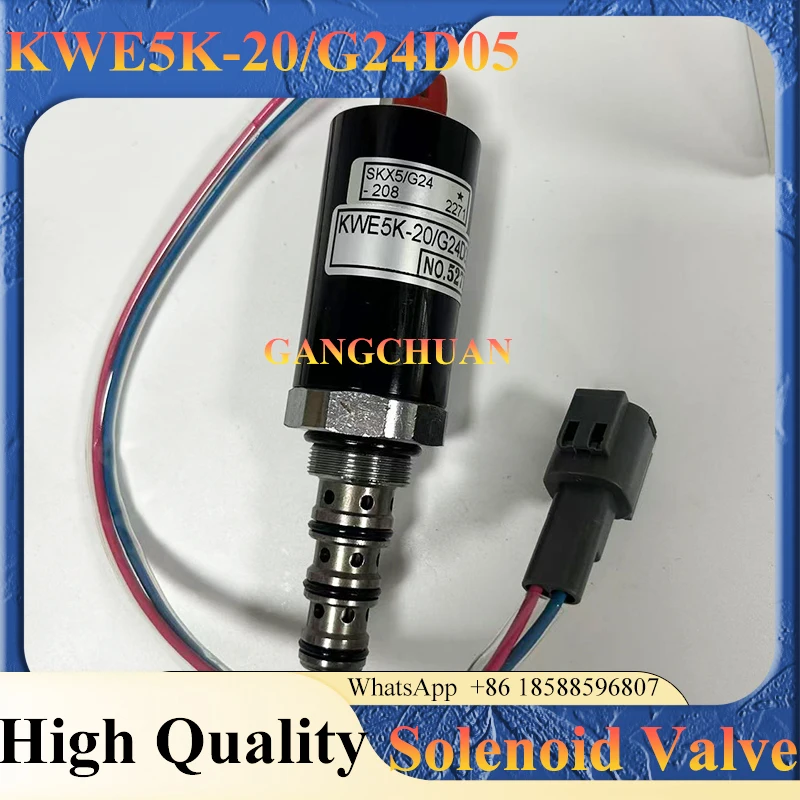 KWE5K-20G24D05 KWE5K-20/G24D05 Solenoid Valve for HD820 HD512 HD1023 HD1430 HD2045 Excavator Parts KWE5K-20-G24D