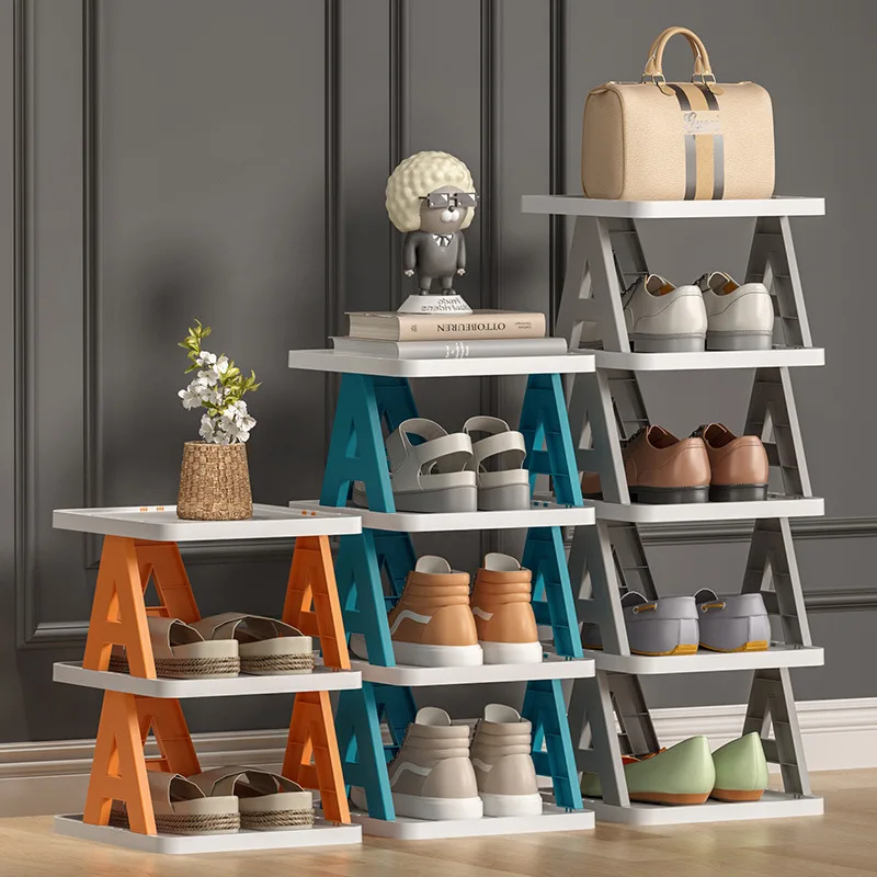 

Home Entrance Shoe Rack Multi Layer Modern Plastic Storage Shelf