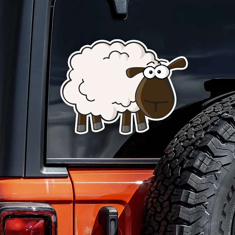 

CK21191# 14x10cm Sheep Funny Sticker for Bumper Car Van Truck Motorcycle Helmet ToolBox Door PC Boat