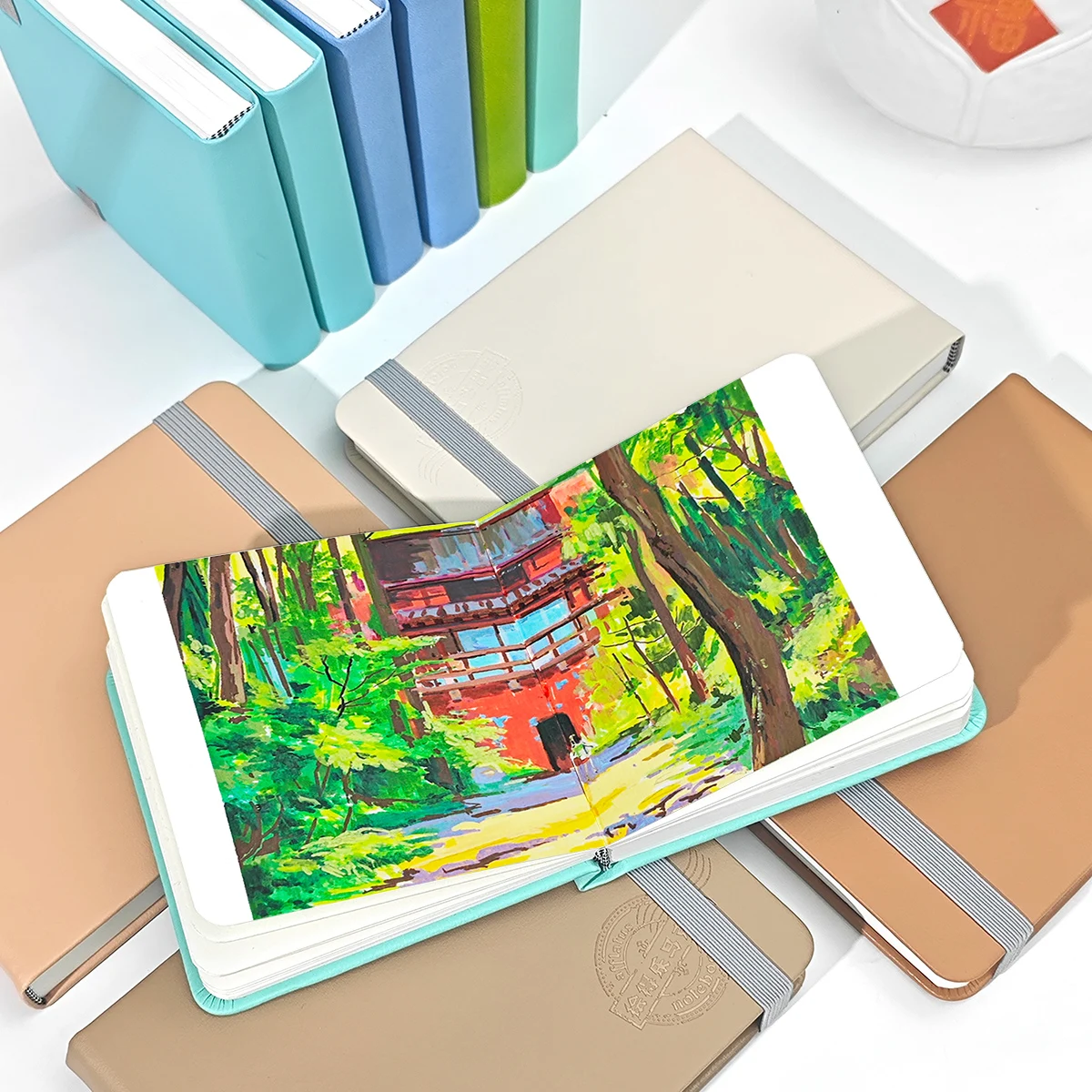 30 Page Blank Inner Notebook, Soft Synthetic Leather Surface, Minimalist Drawing Book,ultra Thick Notebook, Small and Fresh DIY