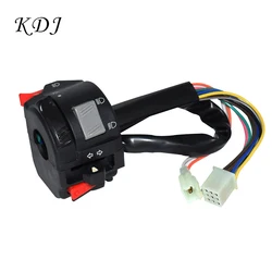 7/8'' 22mm Motorcycle ATV Handlebar Control Switches Headlight Fog Light Turn Signal Horn High/Low Beam Button With 11 Wires