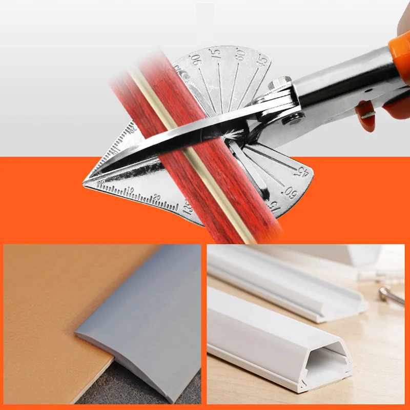 Multi Ângulo Mitre Siding Fio Cortador de Duto, PVC PE Tubo de Plástico Mangueira Scissor Cut, Housework Ferramenta Encanamento, Home Decor, 45-180 Graus
