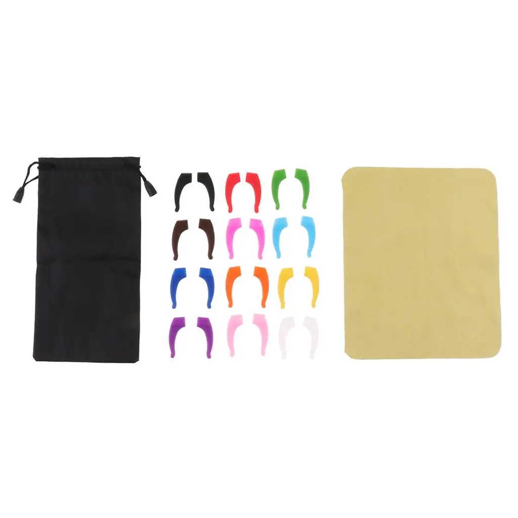 12 Pairs Silicone Anti Slip Hooks Holder for Eyeglasses Glass