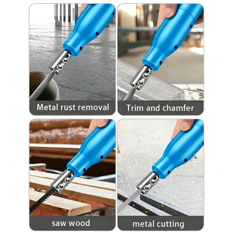 Fully Automatic Electric File Dual-Purpose Tool - Reciprocating Grinding Saw for Metal Trimming Deburring（Sent in Random Color