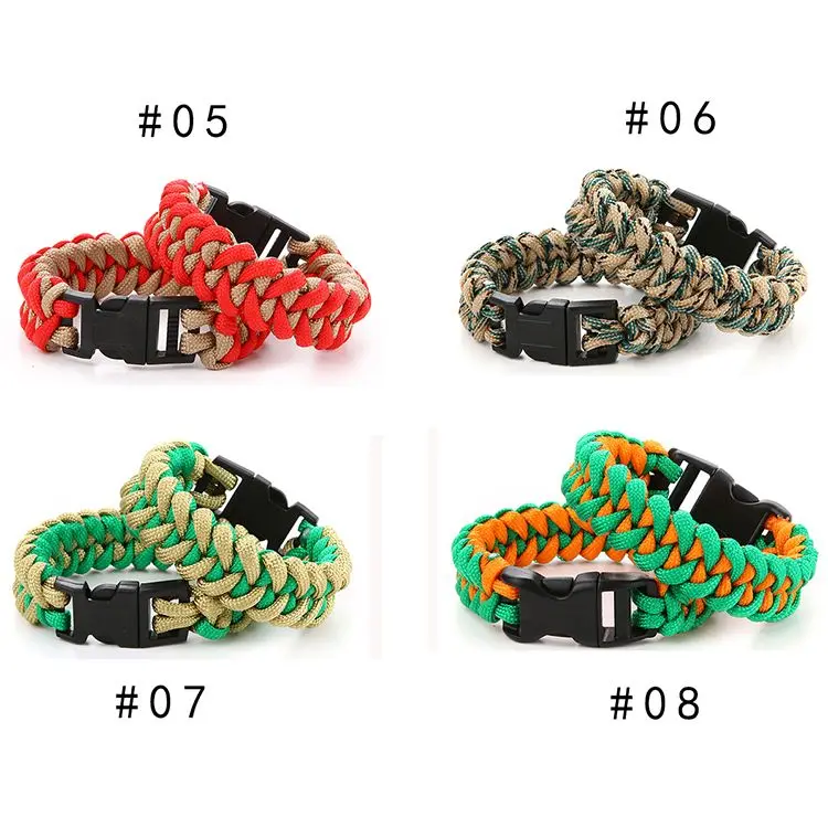 New Fish Bone Umbrella Rope Bracelet Mountaineering Outdoor Camping Survival Weaving Bracelet