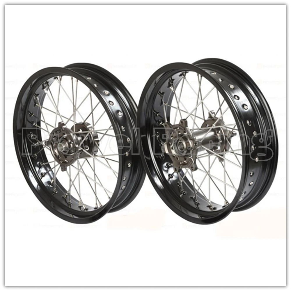 

New PROWEL EXC SXF Bi-Color Customized 17 Inch Supermoto Wheels 17*3.5 17*5.0 Fit for for Motorcycle 12 Month Warranty