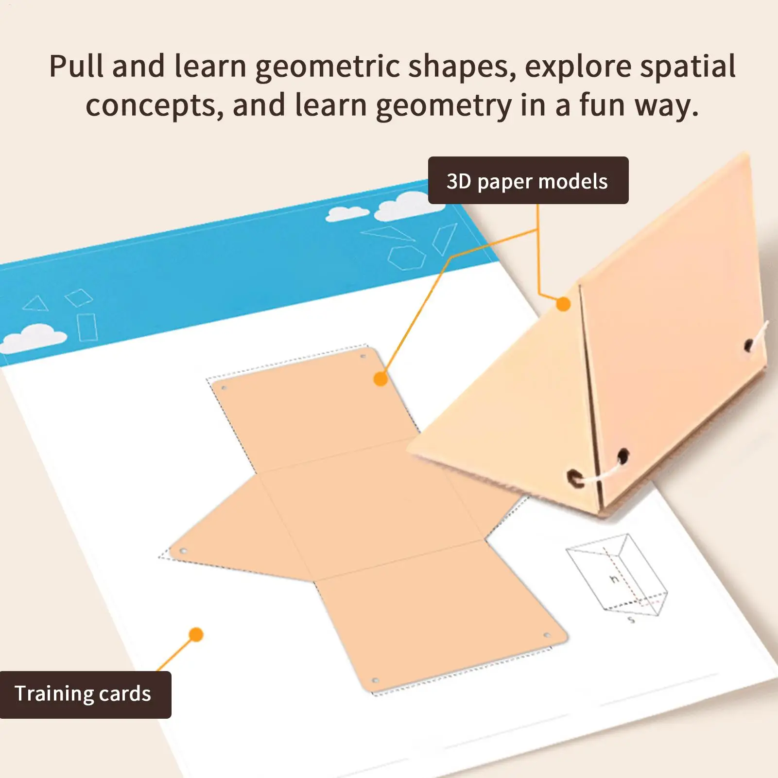 Kit matematico con geometria 3D con 12 modelli Giocattolo interattivo a forma di corda per aula e risorsa didattica per bambini dai 6 ai 12 anni