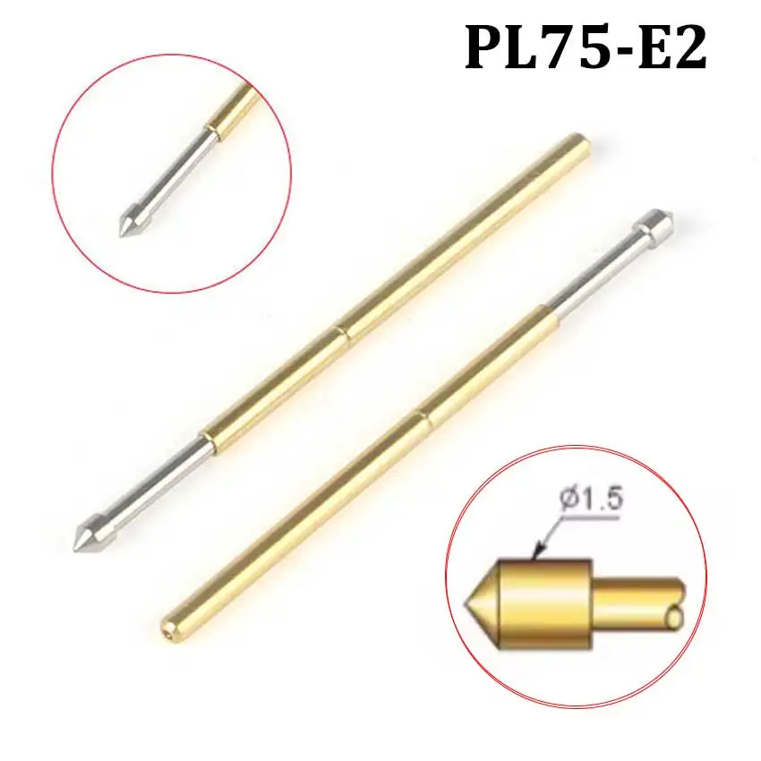 Cltgxdd 10 Stück PL75-A2 B1 D2 E2 F1 G2 H2 J1 LM2 Q1 Q2 T2 M3 4 W 4S PCB skalierbare Federprüfspitze Pogo-Pin-Stecker – Detail 5
