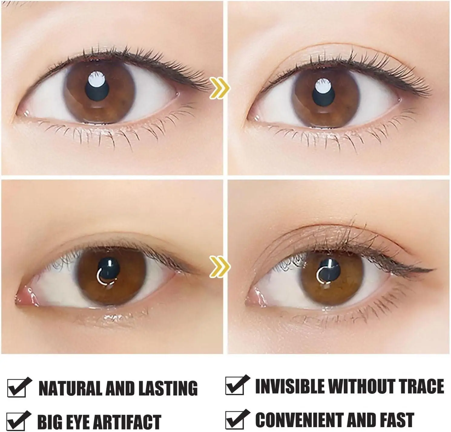 2025 Nuovo Invisibile Doppia Palpebra Penna Modellante Crema Occhio Grande Non Colla Trasparente Super Stretch Piega Sollevamento Occhi Styling MakeupTools