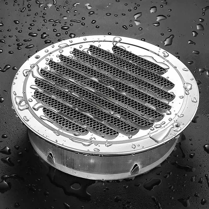 Stainless Steel Exterior Wall Air Vent Grille Round Air Vent Grille Insect Protection Ducting Ventilation Tool