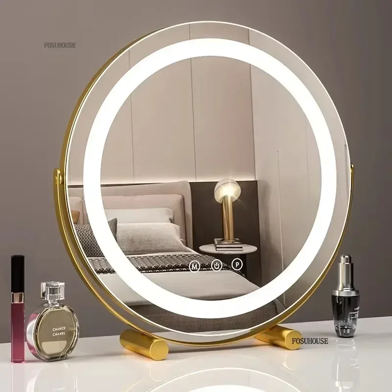 

Modern Room Decoration Mirrors Led Light Fill Light Smart Dressing Mirror Home Decoration Simple Hotel Toilet Bathroom Mirror CN