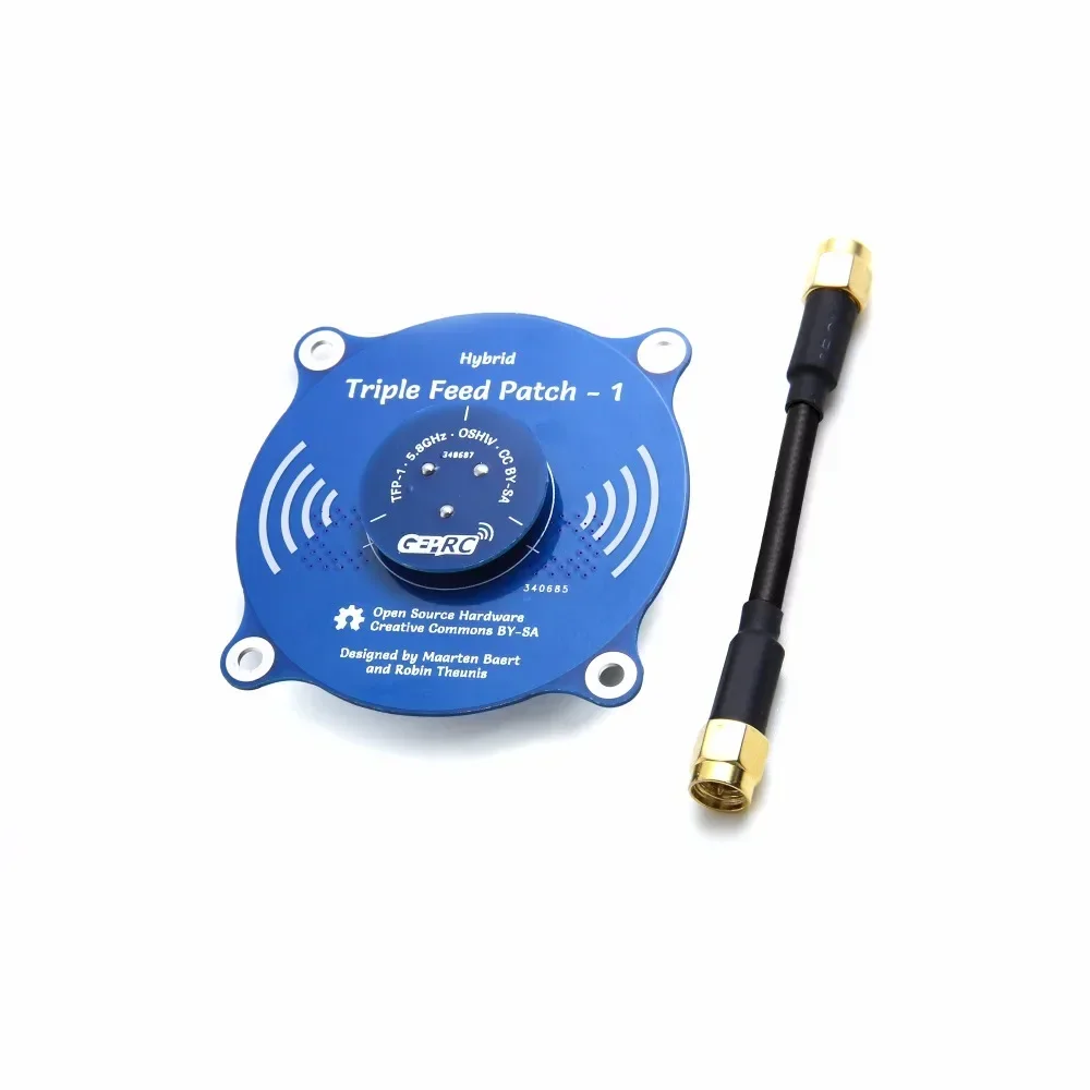 GEPRC Triple Feed Patch-1 5.8G 9.4dBi Directional Omni Flat Panel Antenna Transmitter Rotary Receiver for Fat Shark VTX Long