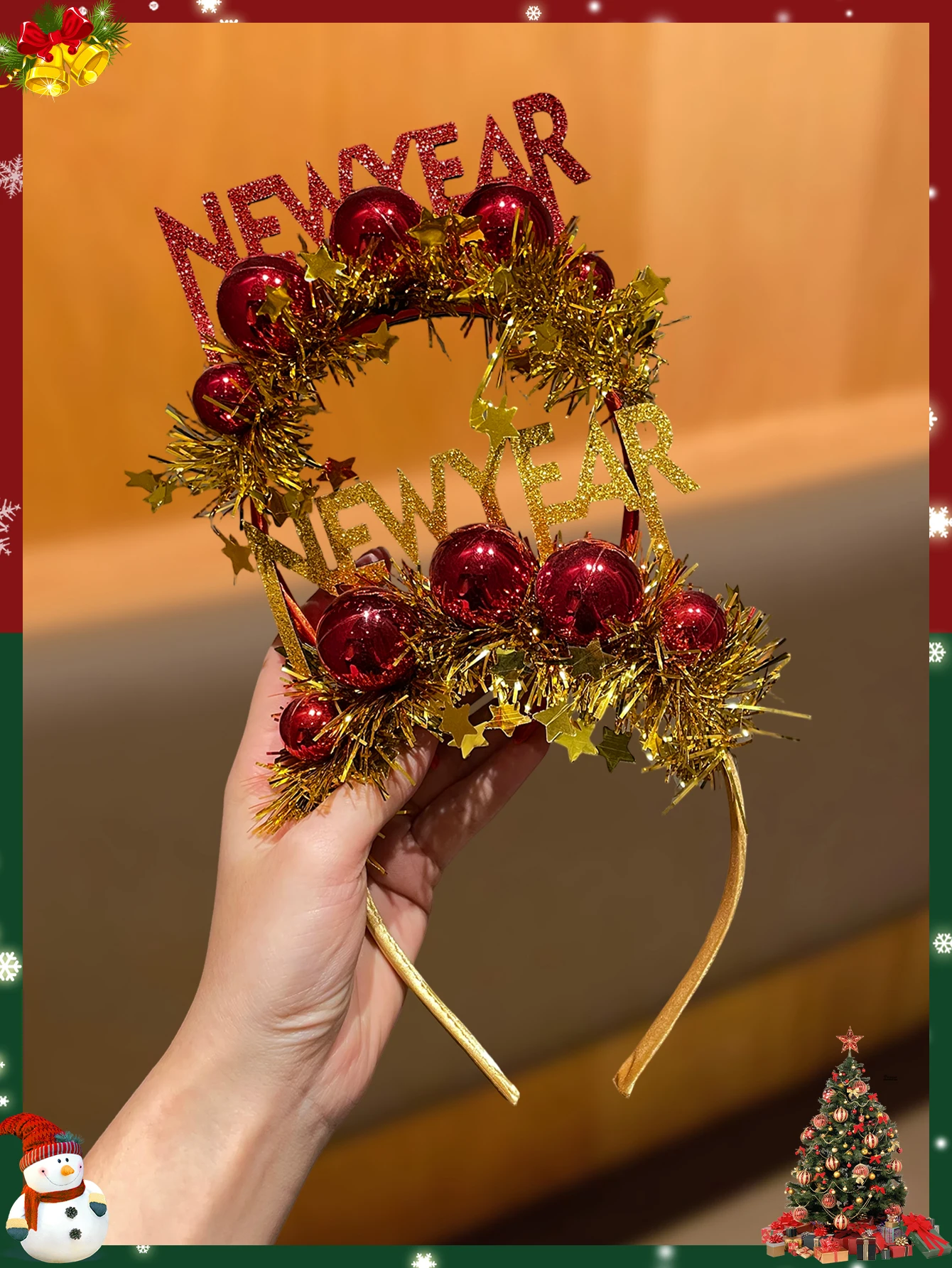 

1/2pcs Ladies Fashionable Elegant Cute Christmas Hair Accessories Hairbands Women's Hair Decorations Christmas Gifts