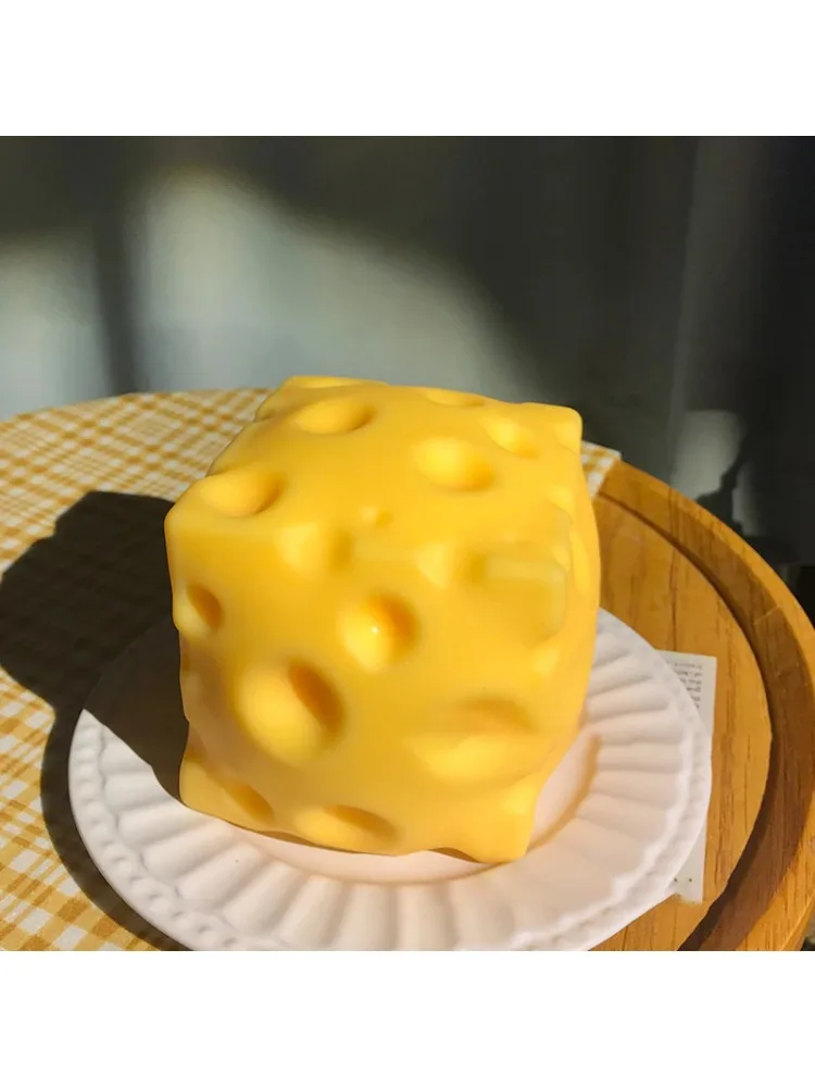 5CM Käse-Quetschspielzeug Extra Große Größe Käse-Squishy Fidget Toys Langsam Rückfedernder Formbarer Entspannungsball für Erwachsene Geschenke 2026 Neu