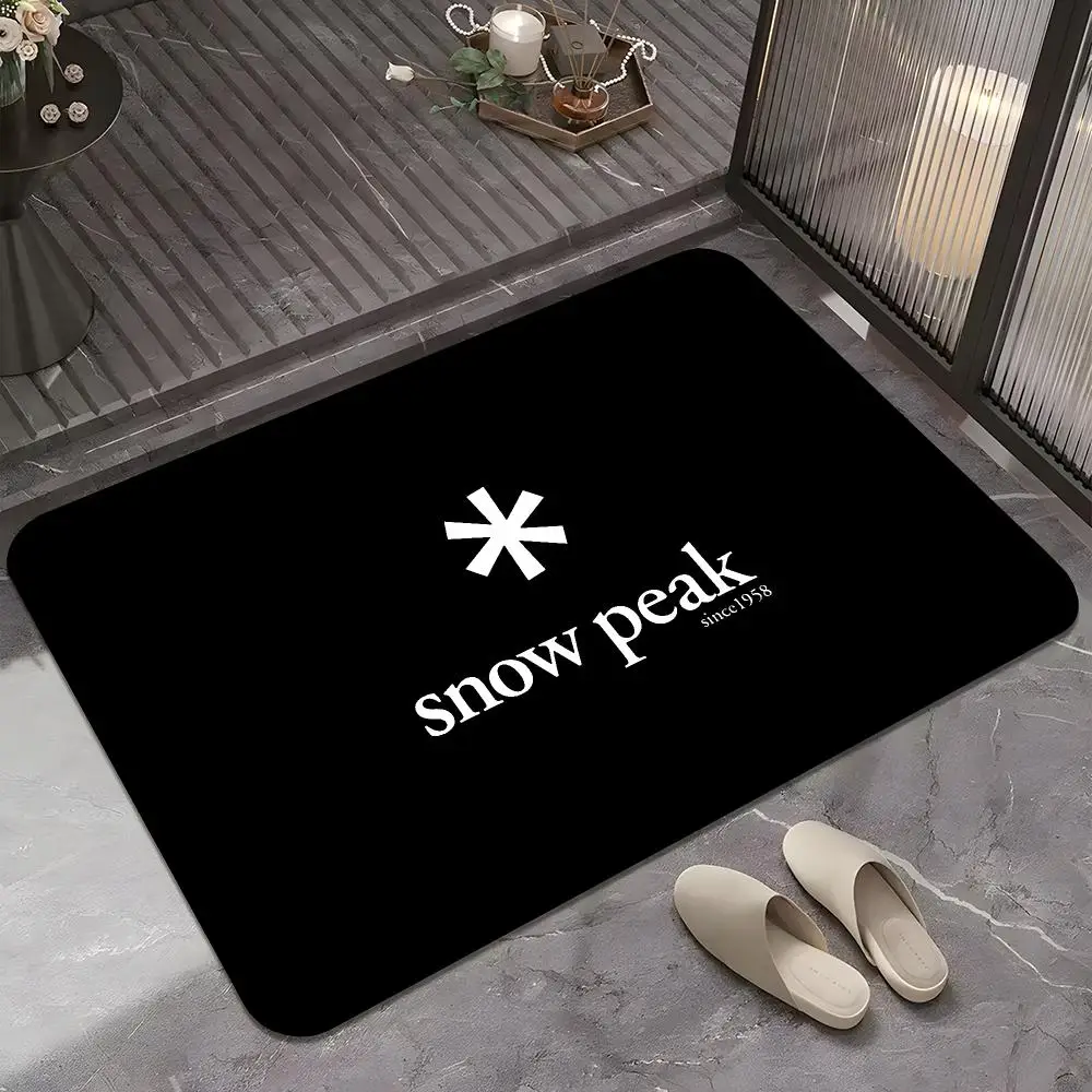 Snow P-Peak Logo Floor Mat HD Art Wall Room Decor Home Waterproof Home Living Bar Decorative Paintings