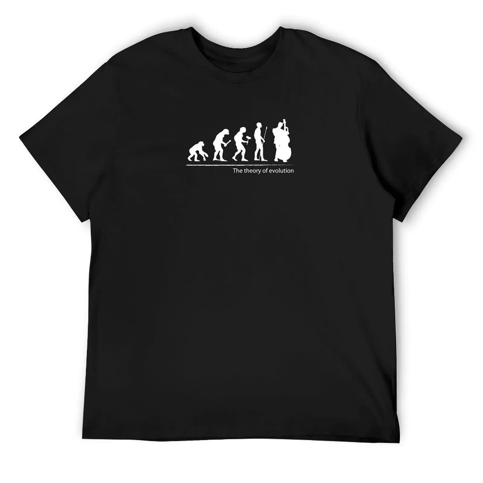 The theory of evolution(Contrabass) T-Shirt vintage boys whites oversized mens t shirt graphic