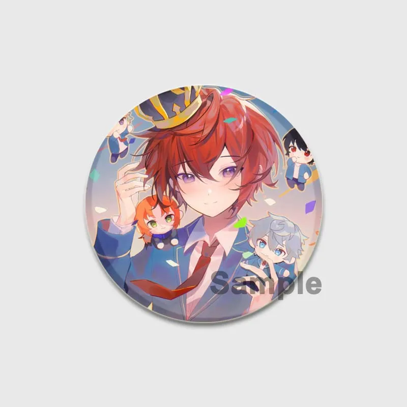 Cute Ensemble Stars Brooch Anime Tori Himemiya Rinne Amagi Icon Badges Cartoon Cosplay Badge Round Soft Button Pins for Backpack