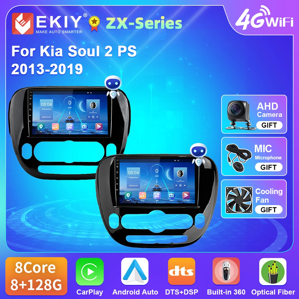 

EKIY T5 Android 10 Car Radio For Kia Soul 2 PS 2013-2019 4G WIFI Multimedia Video Player Carplay Android Auto No DVD 2 Din