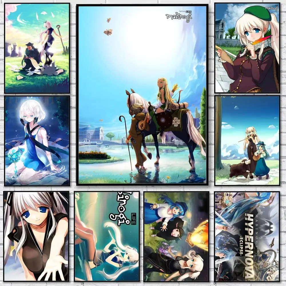 

M-Mabinogi Painting Calligraphy Canvas Poster Room Home Interior Wall Decoration Painting Art Mural Spaces