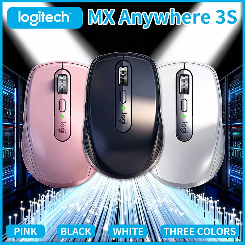

Original Logitech MX Anywhere 3S Wireless Mouse, Darkfield 8K DPI Sensor, Silent, USB-C Rechargeable