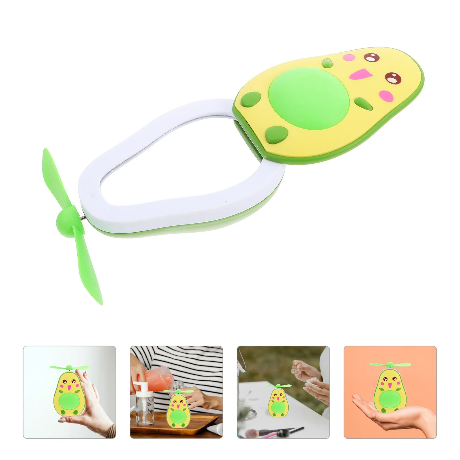 

1Set Compact Makeup Mirror with Rechargeable Fan for Clear View and True Color Details Anytime Makeup Mirror Compact Fan