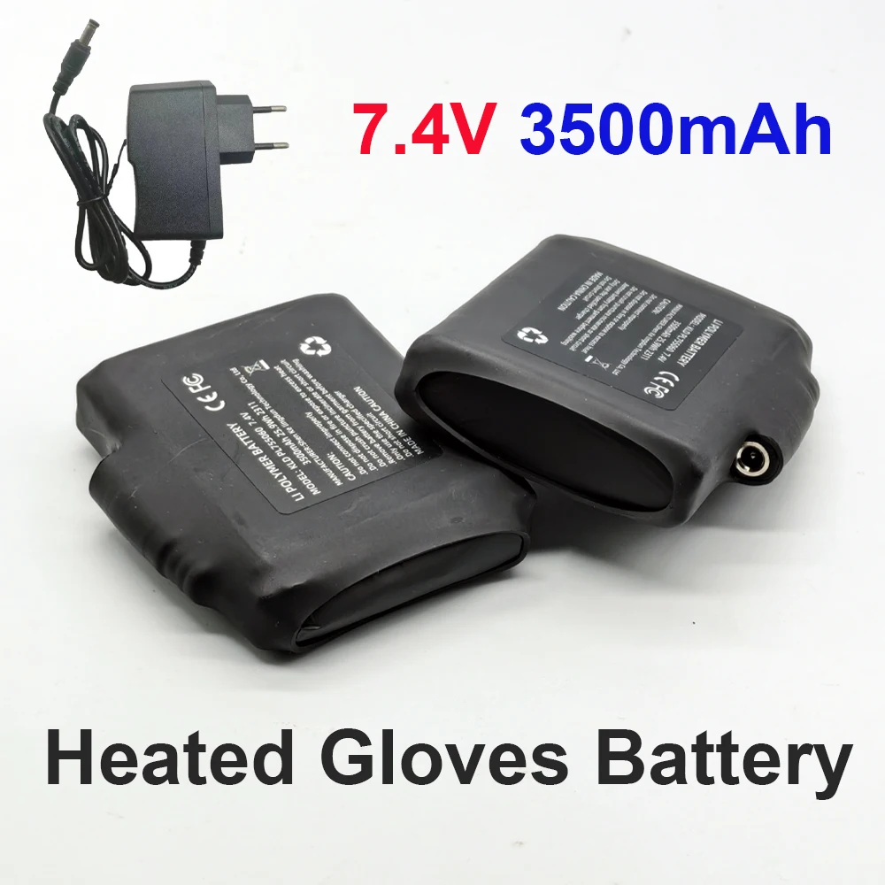 7.4V 3500mAh polymer lithium battery for heating gloves, vests, socks, winter antifreeze heating battery️ ️️
