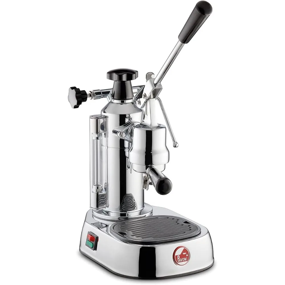 

8-Cup Lever Style Espresso Machine, Chrome,Silver, Coffee Machine