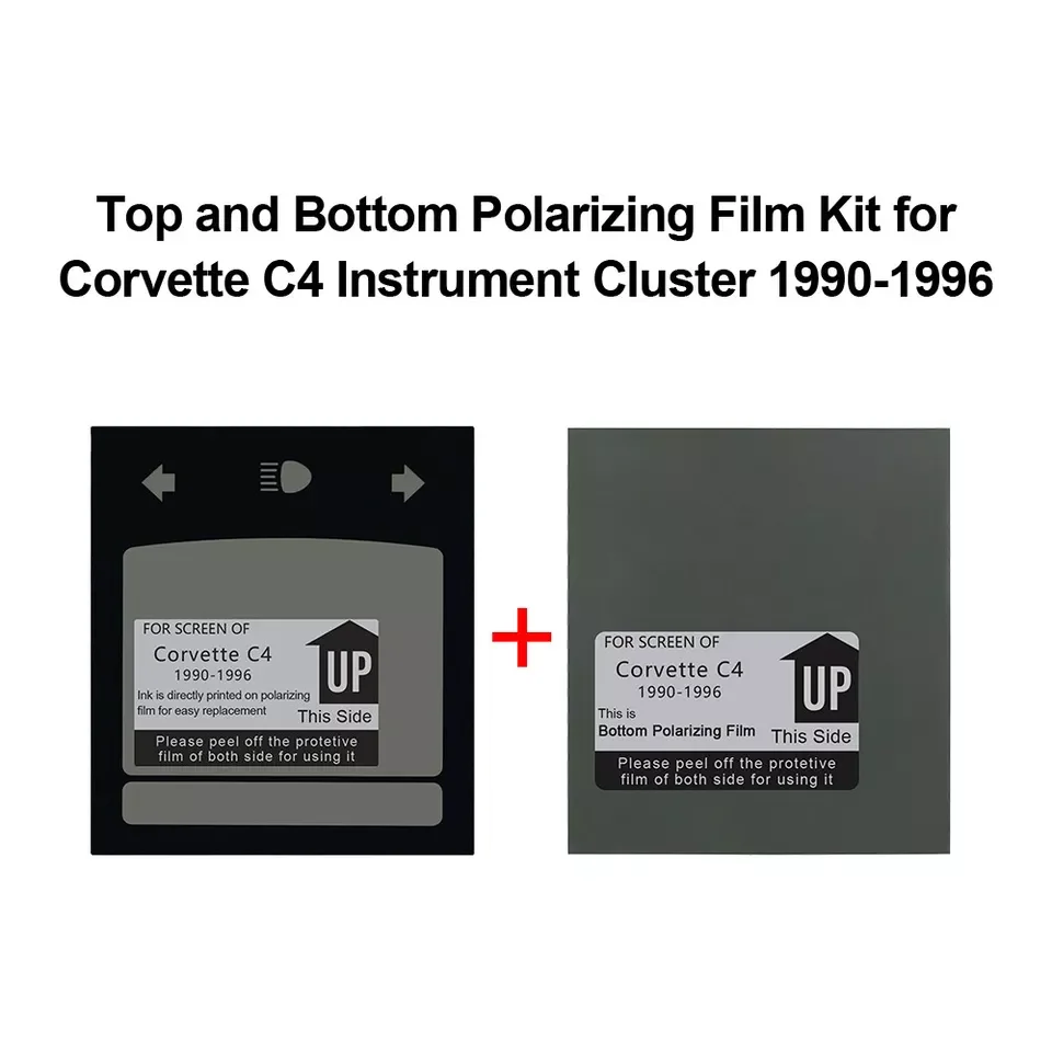 Top and Bottom Polarizing Film Kit for Corvette C4 Instrument Cluster 1990-1996