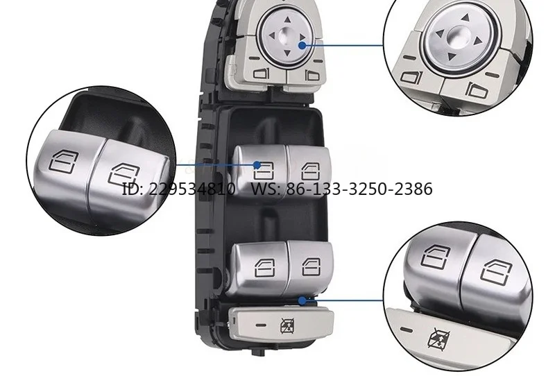 2059056811 Suitab-le for C-Clas-s elec-tric window gla-ss lifter switc-h assembly with folding s-witch
