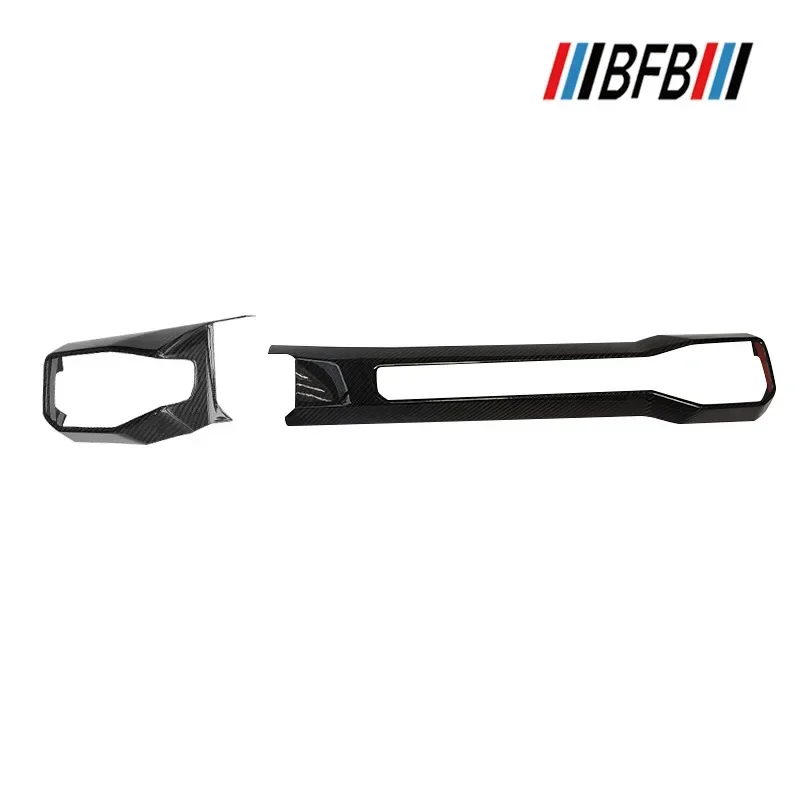 For Ford Mustang Real Dry carbon fiber dashboard left right trims left air conditioning panels modification 24-26 Accessories