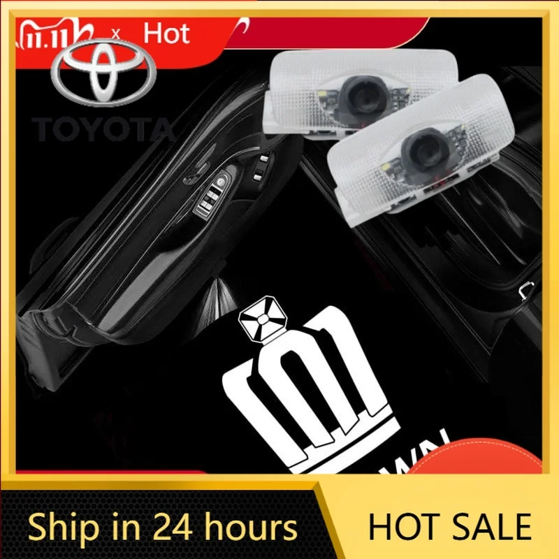 

Новые наклейки для автомобилей Toyota 2026, новые колпаки на диски для Toyota 2026, 2 шт. светодиодных приветственных огней для дверей, проекционные лампы с логотипом, автоаксессуары