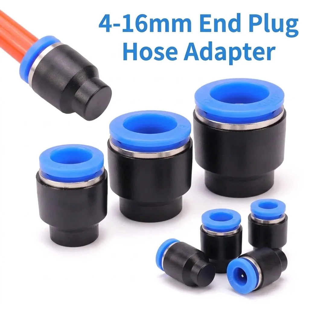 2PCS 4-16mm End Plug Hose Adapter Slip Lock Quick Insert Release Connectors Pneumatic Tube Fittings Perfect Garden Irrigation